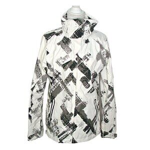 Columbia Womens Size M Bugaboo Interchange Omni-Tech Full Zip Jacket Gray White